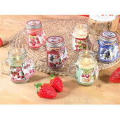 Lumanare parfumata in borcan aroma Fructe de Padure cm 7 x 5 x 8,5 H