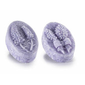 Set 2 flori ceara parfumata, razatoare in cutie cadou, aroma Lavanda 8.5 x 8,5 x 4 H