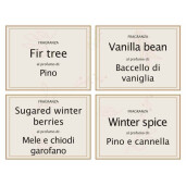 Set 4 lumanari parfumate aroma Iarna Ø 6,5 cm x 8 H