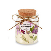 Lumanare parfumata in borcan aroma Vanile, Flori Viorele Ø 7,5 cm x 10 H