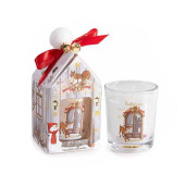 Lumanare parfumata Craciun in cutie cadou aroma Vin Fiert Ø 5,5 cm x 6,5 H