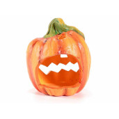Dovleac Halloween teracota portocalie verde II Ø 9 cm x 11 H