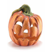 Dovleac Halloween teracota portocalie verde Ø 9 cm x 11 H