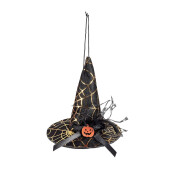 Palarie Halloween Vrajitoare textil multicolor  Ø 10 cm x 11 H