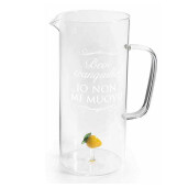 Set 2 carafe servire sticla multicolora Lamaie cm 15,5 x 10 x 22,5 H, 1.5 L