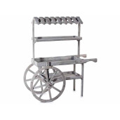 Carucior candy bar lemn gri 120x51x138 cm