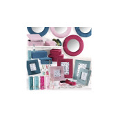 Set 2 rame foto de masa din catifea gri 21 cm x 26 h