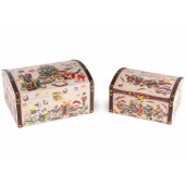 Set 2 cufere lemn Vintage Toys 28x20.5x15.5 cm, 23x16.5x12.5 cm