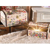 Set 2 cufere lemn Vintage Toys 28x20.5x15.5 cm, 23x16.5x12.5 cm