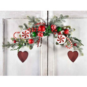 Ghirlanda Craciun brad artificial decorat 75 cm