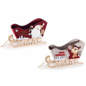 Set 2 saniute decorative Craciun cm 30 x 11 x 19,5 H