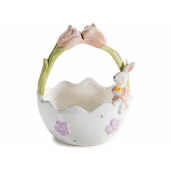 Cos Paste Iepuras ceramica multicolora Ø 14 cm x 18,5 H