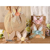 Set 16 decoratiuni Paste textil multicolor 9x13 cm