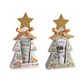 Set 2 creme maini, 2 pile unghii cadou Craciun cm 10 x 3.5 x 18 H, 30 ml