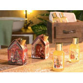 Set 4 geluri dus, cadou Craciun cm 6,5 x 5 x 11 H, 4x100 ml