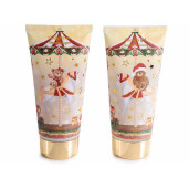 Set cadou Craciun gel dus, crema corp cm 14 x 4,5 x 17 H, 2x100 ml