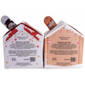Set 2 creme maini parfumate, 2 pile unghii cadou Craciun cm 8,5 x 4 x 10,5 H, 2x50 ml