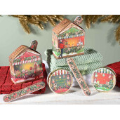 Set 2 cutii cadou Craciun 8.5x4x10.5 cm