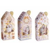 Set 3 creme maini parfumate, 3 pile unghii cadou Craciun cm 6 x 3,5 x 13,5 H, 3x40 ml