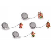 Set 4 infuzoare ceai, Craciun 3 x 1 x 4 H