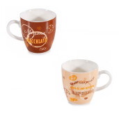 Set 4 cani ceramica multicolora Ø 5,5 cm x 6 H, 70 ml