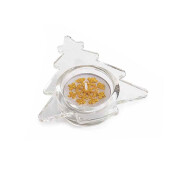 Set candela cu lumanare in cutie cadou Bradut 8,5x9x2 H