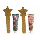 Set 2 creme maini, 2 pile unghii cadou Craciun cm 10 x 3 x 18 H, 30 ml