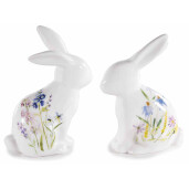 Set 2 figurine Iepurasi Paste portelan 10.5x6.5x14.5 cm