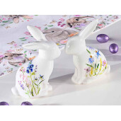 Set 2 figurine Iepurasi Paste portelan 10.5x6.5x14.5 cm