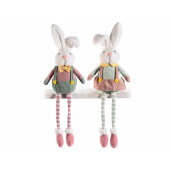 Set 2 figurine Iepurasi Paste textil 13x8.5x48 cm