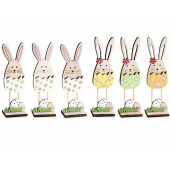 Set 6 decoratiuni Paste lemn multicolor 4 x 3,5 x 14,5 H