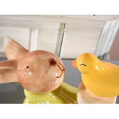 Figurina Iepuras Paste ceramica multicolora 9.5x5.5x6.5 cm