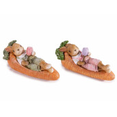Set 2 figurine Iepurasi Paste 15.5x5.5x6.5 cm