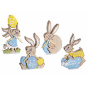 Set 4 decoratiuni Paste lemn multicolor 7.5x2x15.5 cm
