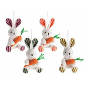 Set 4 figurine Iepurasi Paste textil multicolor 6x7x15 H