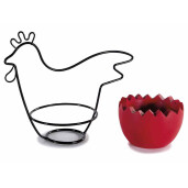 Set 2 decoratiuni Paste Gaina 19x9.5x16 cm