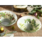 Set 2 boluri sticla Olive Ø 12 cm x 3 H