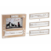 Set 2 rame foto perete, masa lemn multicolor Pisicuta, Catelusi cm 19,5 x 3,5 x 18,5 H, 14 x 9 H