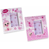 Set 2 rame foto masa ceramica alba roz Baby cm 12 x 12,5 H, 5 x 7,5 H