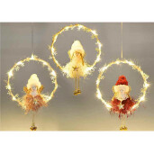 Coronita Inger alb cu led 17x23 cm