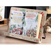 Suport carte lemn multicolor cm 28 x 4,5 x 21,5 H