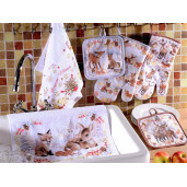 Set textile bucatarie Craciun 38 x 64 H, 17 x 30 H, 18 x 18 H
