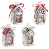 Set 4 candele parfumate Snow Holiday 5.5x5.5x11.5 cm