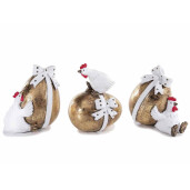 Set 3 decoratiuni Paste polirasina multicolora 8.5x6.5x10 cm