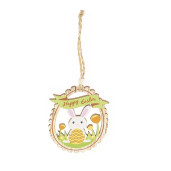 Set 48 oua decorative Paste lemn multicolor 5.5x8 cm