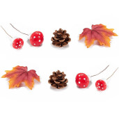 Set 20 Ciupercute, Conuri, Frunze 3x3.5 cm, 8x8 cm, 5x4.5 cm