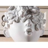 Set 2 figurine Copilasi polirasina alba 17x17x28.5 cm, 11x11x19 cm