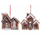 Set 2 ornamente brad Turta Dulce polirasina 10.5x9.5 cm