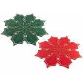 Set 18 suporturi farfurii Craciun textil multicolor  Ø 34,5 cm