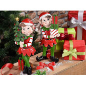 Set 2 figurine Elfi polirasina multicolora cm 9,5 x 8 x 24 H